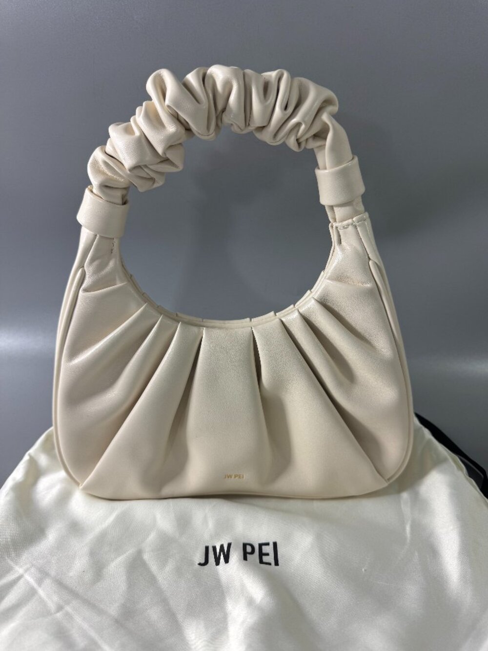 JW Pei Gabbi Ruched Hobo Handbag - Ivory